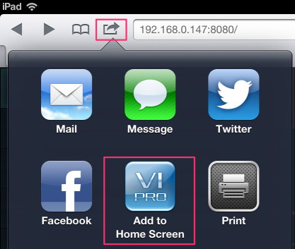 iOS-specific instructions for iPad