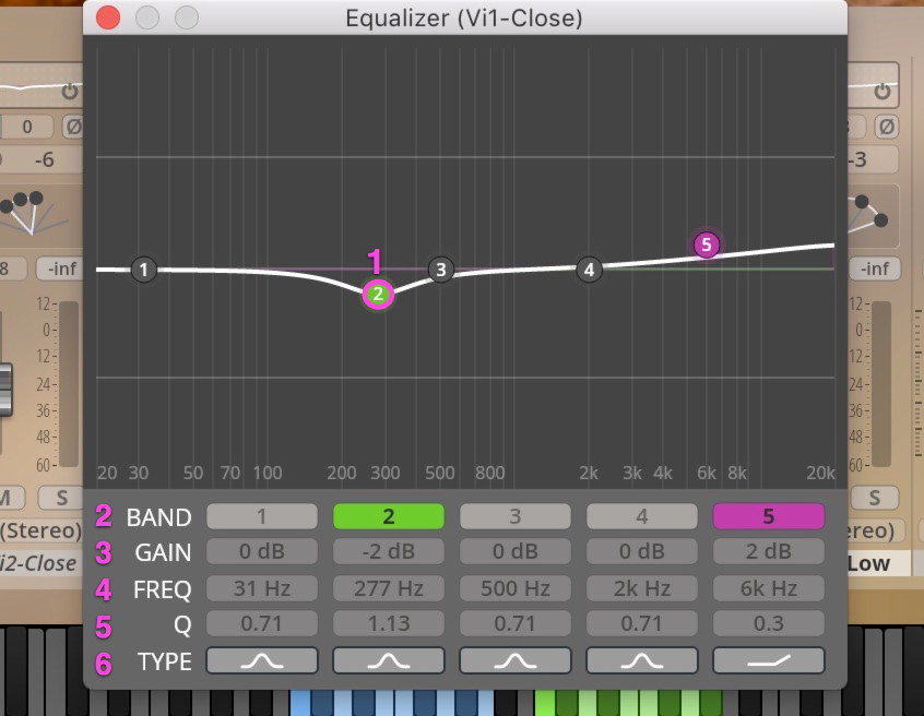 EQ of each channel